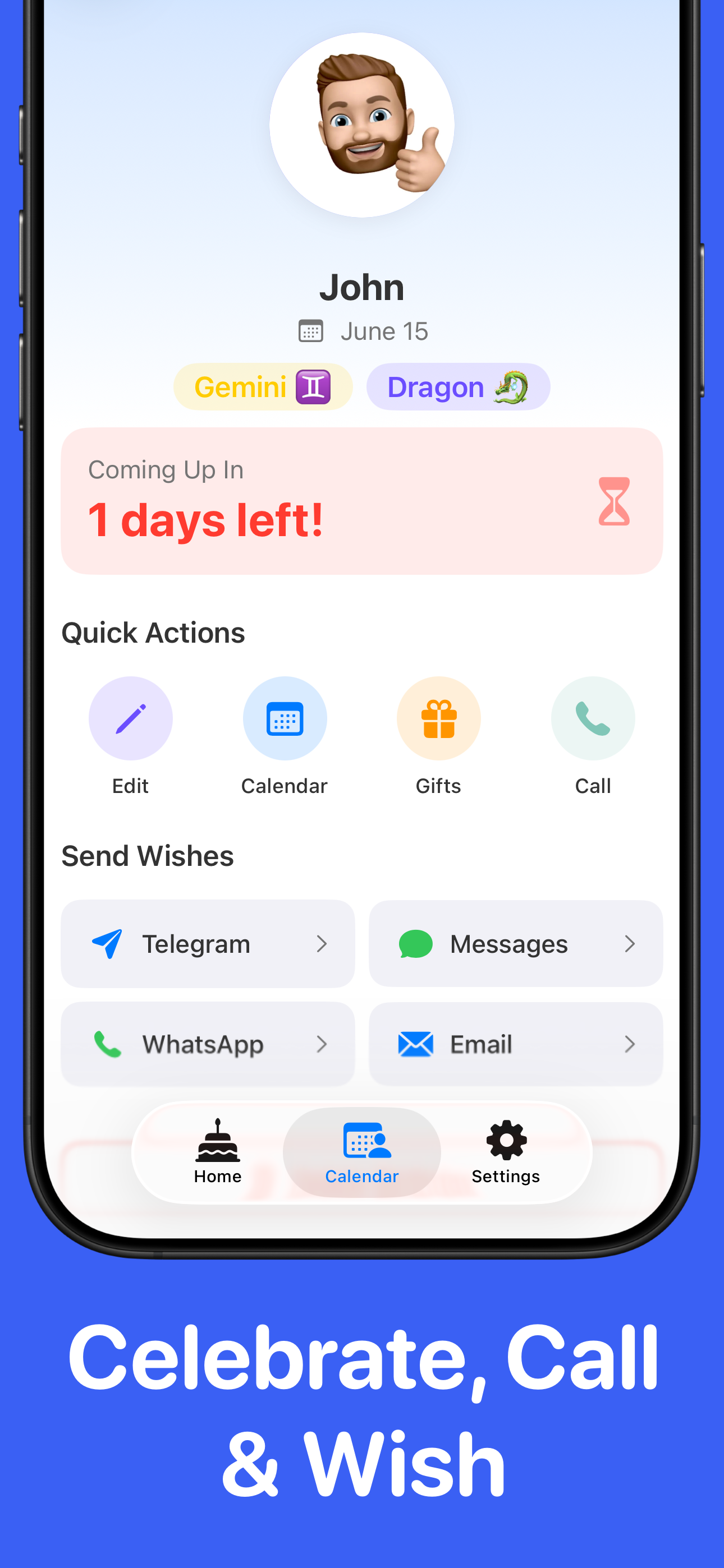 Adding birthdays in CandlesUp